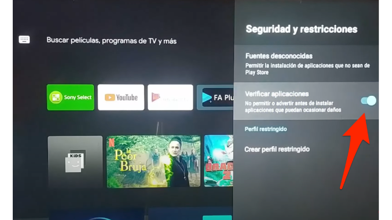 Como activar origenes desconocidos en Android TV (1)